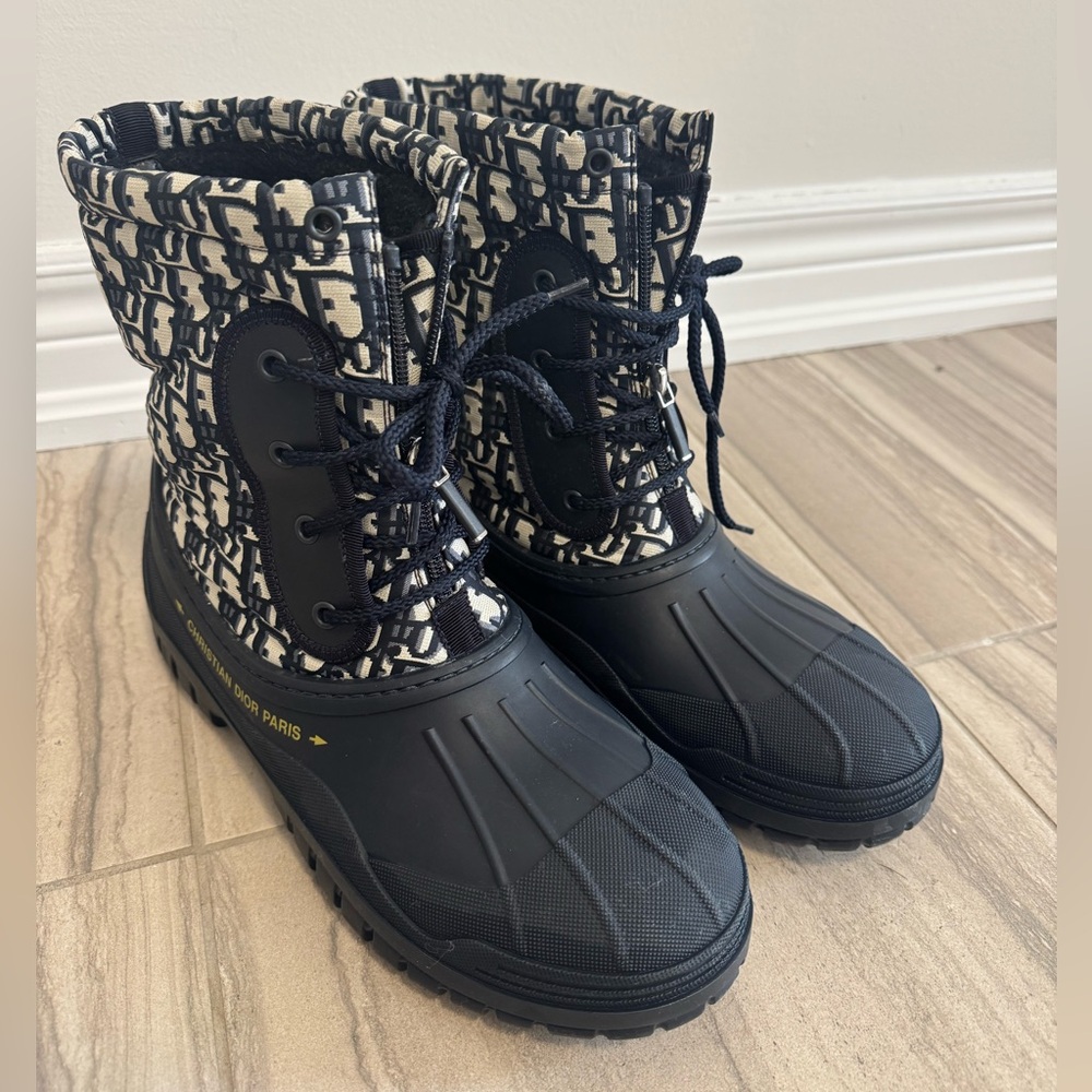 Dior Monochrome Patterned Boots